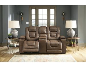 Ashley Owner's Box Power Recline Console Loveseat