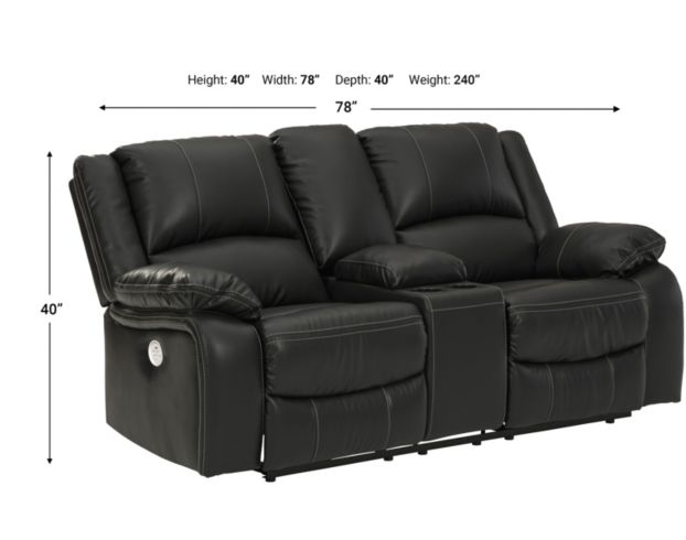 Ashley Calderwell Power Reclining Loveseat with Console large image number 5