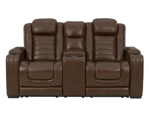 Ashley Backtrack Leather Power Recline Console Loveseat