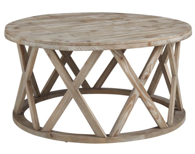 Ashley Glasslore Round Cocktail Table large image number 1