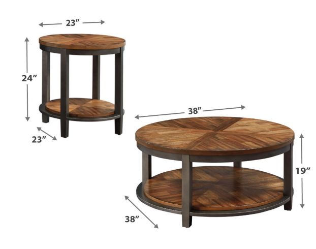 Ashley Roybeck Coffee Table and 2 End Tables large image number 3