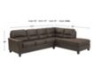 Ashley Navi Chestnut 2-Piece Sectional with Right Chaise small image number 3