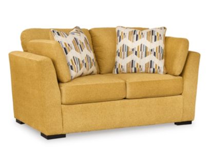 Ashley Keerwick Yellow Loveseat