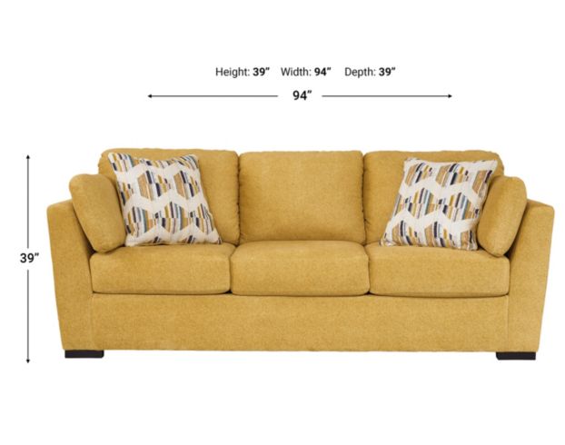 Ashley Keerwick Yellow Queen Sleeper Sofa large image number 6