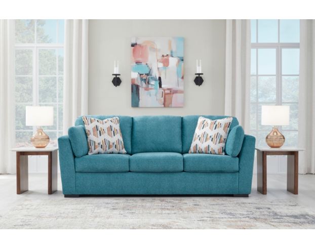 Ashley Keerwick Teal Sofa large image number 5