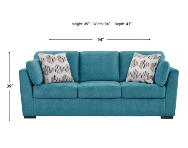 Ashley Keerwick Teal Sofa large image number 7