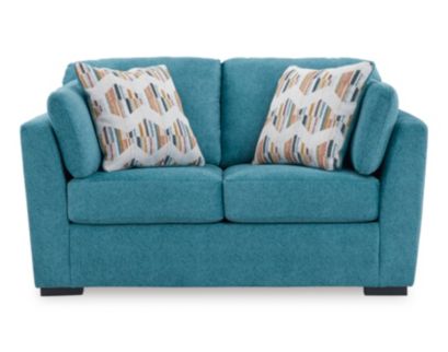 Ashley Keerwick Teal Loveseat