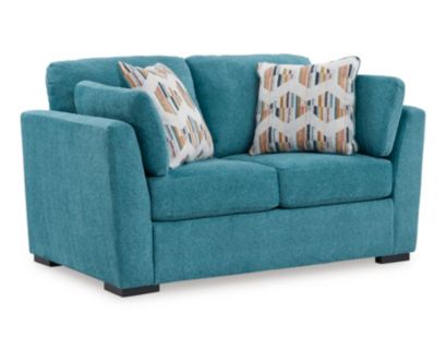 Ashley Keerwick Teal Loveseat