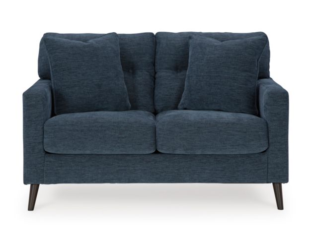 Ashley Bixler Navy Loveseat large image number 1