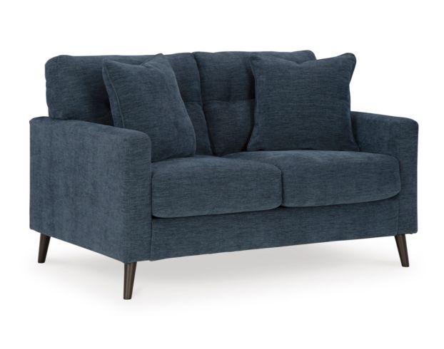 Ashley Bixler Navy Loveseat large image number 2