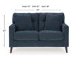 Ashley Bixler Navy Loveseat small image number 8