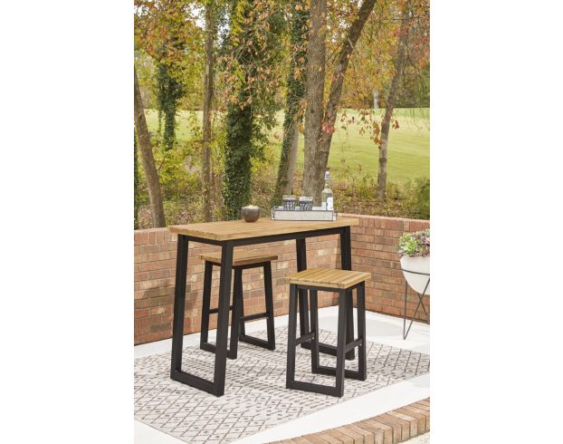 Ashley Town Wood 3-Piece Outdoor Counter Set large image number 2