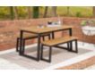 Ashley Town Wood 3-Piece Outdoor Dining Set small image number 2