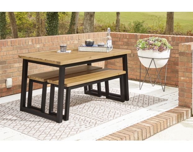 Ashley Town Wood 3-Piece Outdoor Dining Set large image number 3