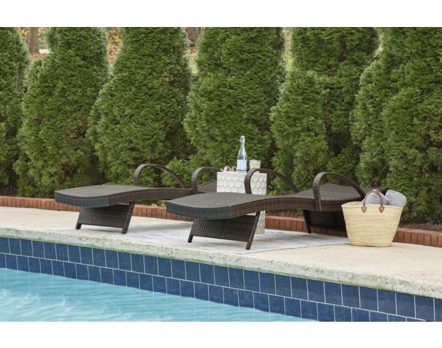 Ashley Kantana Outdoor Woven Chaises (Set of 2) large image number 3