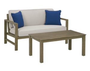 Ashley Fynnegan Outdoor Loveseat and Cocktail Table Set