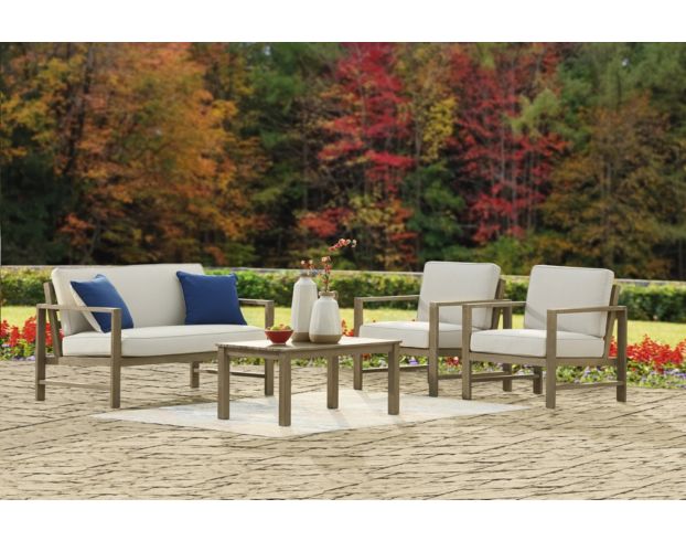 Ashley Fynnegan Outdoor Loveseat and Cocktail Table Set large image number 3
