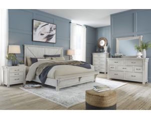 Ashley Brashland Queen Bed with Bench Footboard