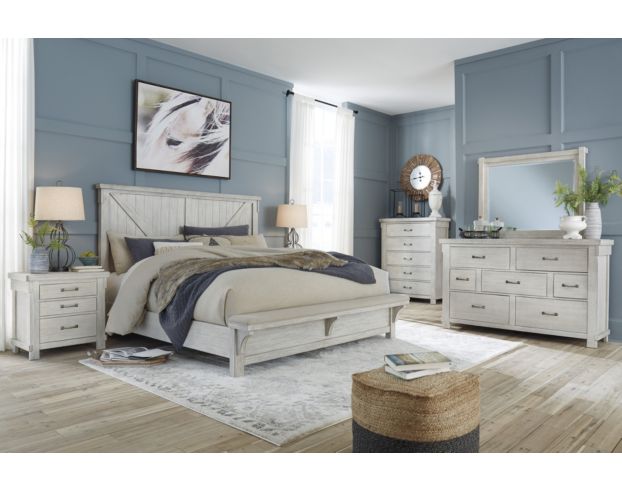 Ashley Brashland Queen Bed with Bench Footboard large image number 2
