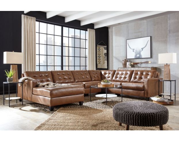 4 piece leather sectional with deals chaise