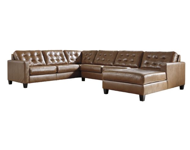 Ashley Baskove 4-Piece Leather Sectional large image number 1