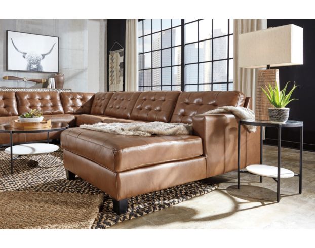 Ashley Baskove 4-Piece Leather Sectional large image number 4