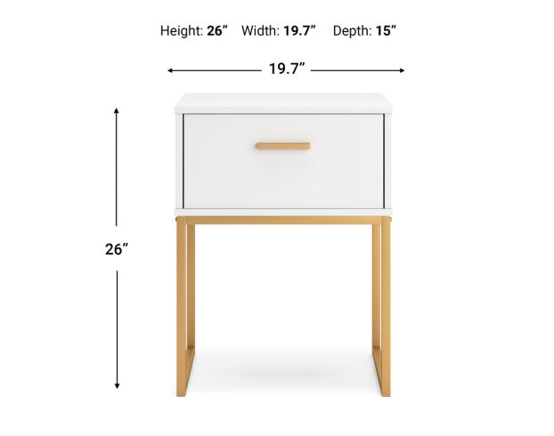 Ashley Socalle White Nightstand large image number 7