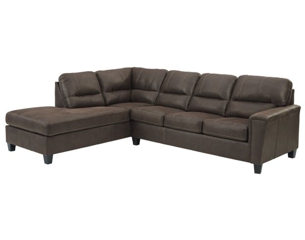 Ashley Navi Chestnut 2-Piece Sectional with Left Chaise large image number 1