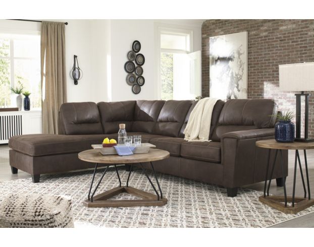 Ashley Navi Chestnut 2-Piece Sectional with Right Sofa large image number 2