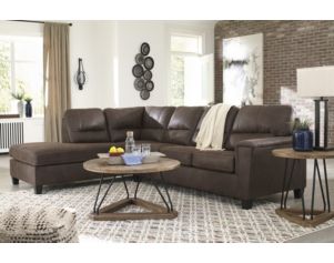 Ashley Navi Chestnut 2-Piece Sectional with Left Chaise