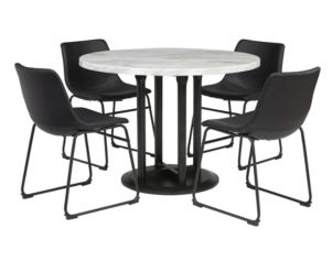 Ashley Centiar White and Black 5-Piece Dining Set