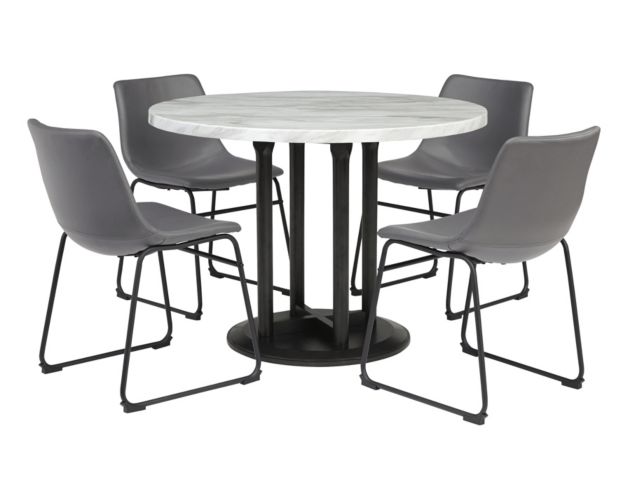 Ashley Centiar White and Gray 5-Piece Dining Set large image number 1