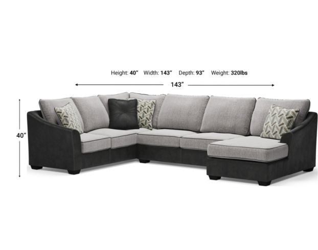 Ashley Bilgray 3-Piece Sectional with Right-Facing Chaise large image number 3