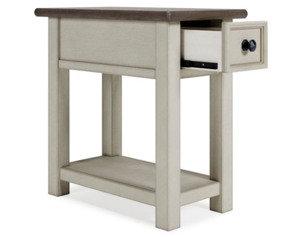 Chair side end table with online power