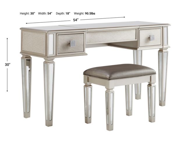 Ashley Lonnix Vanity with Stool large image number 6