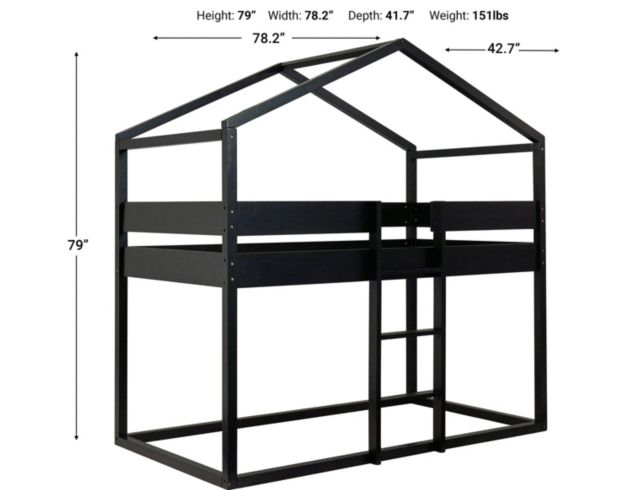 Ashley Flannibrook Twin/Twin House Loft Bed large image number 5