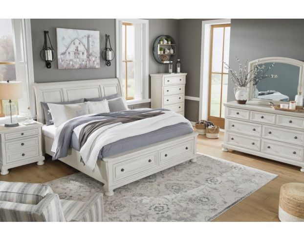 Ashley Robbinsdale King Sleigh Storage Bed large image number 7