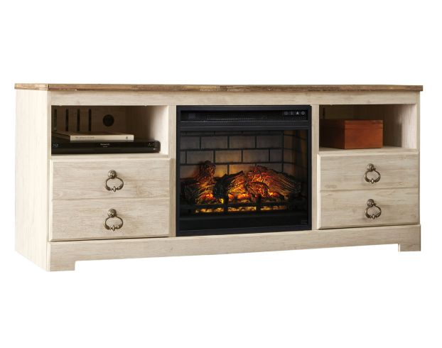 Tv stand deals with fireplace ashley