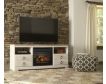Ashley Willowton TV Stand with Log Fireplace small image number 2