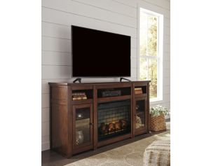 Ashley Harpan TV Stand with Infrared Fireplace
