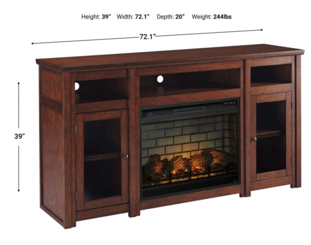 Ashley Harpan TV Stand with Infrared Fireplace large image number 3