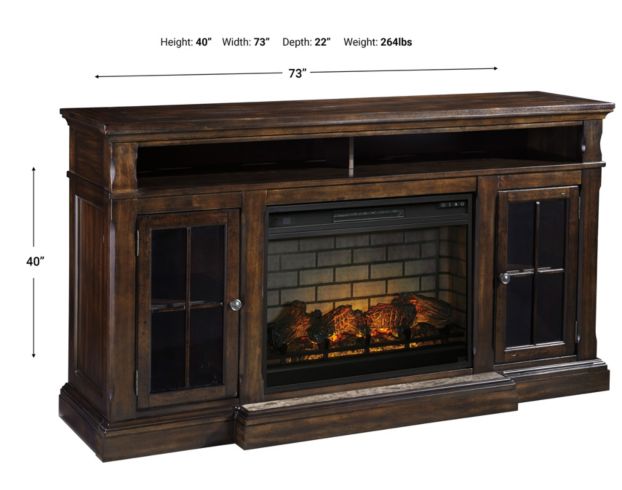 Ashley Roddinton TV Stand with Infrared Fireplace large image number 4