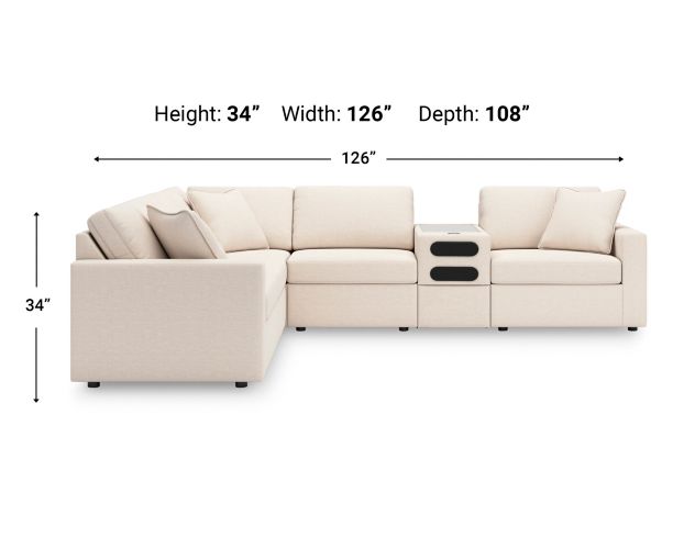 Ashley Modmax Oyster 6 Piece Modular Sectional large image number 9