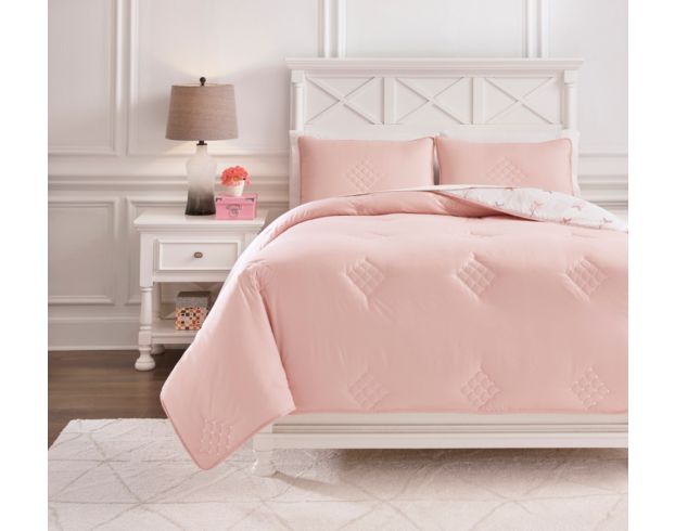 Ashley Lexann Pink 3-Piece Full Comforter Set large image number 1