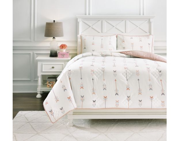 Ashley Lexann Pink 3-Piece Full Comforter Set large image number 2