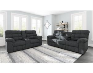 Ashley Wilhurst Reclining Sofa with Drop Down Table