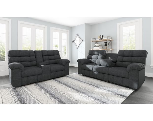 Acieona reclining sofa discount with drop down table