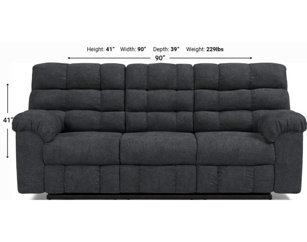 Ashley Wilhurst Reclining Sofa with Drop Down Table large image number 5