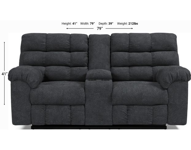 Ashley Wilhurst Reclining Loveseat with Console large image number 5