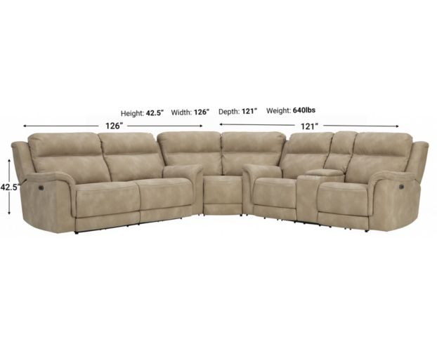 Ashley Next-Gen Sand 3-Piece Power Sectional large image number 6